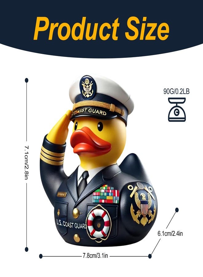 YOUNEEDFUL 2025 New Duck Captain Resin Ornament, Veteran Tribute Duck ，Military Resin Duckies Decorations for Veterans Day (Green) - Image 5